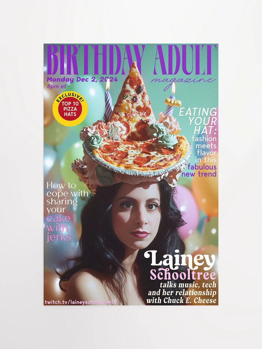 Limited Edition BIRTHDAY ADULT MAGAZINE 2024 12" x 18" Print product image (4)