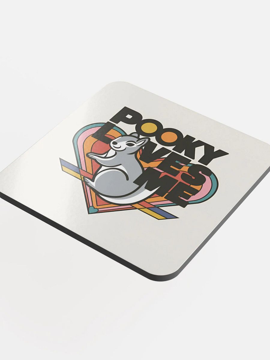Coaster or micro art piece: Pooky loves me stylized product image (4)