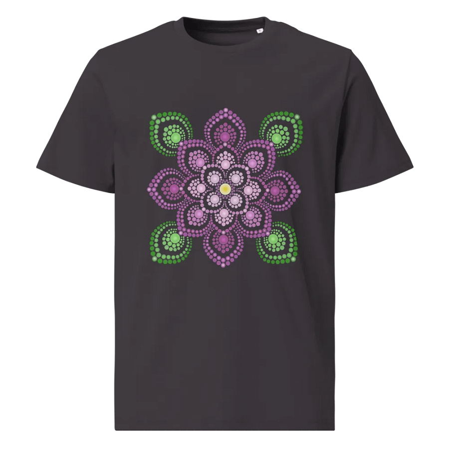 Purple and Green Mandala Unisex Organic T-Shirt product image (2)
