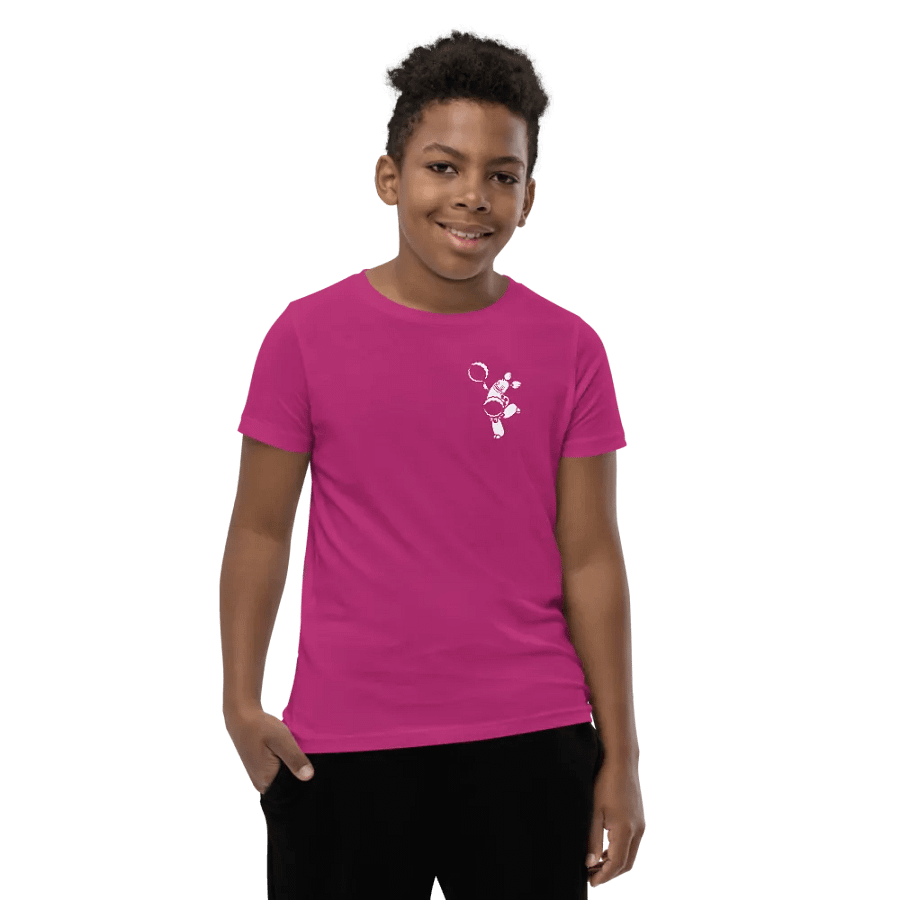 Youth PomPom Character (White on Dark) Tee product image (8)