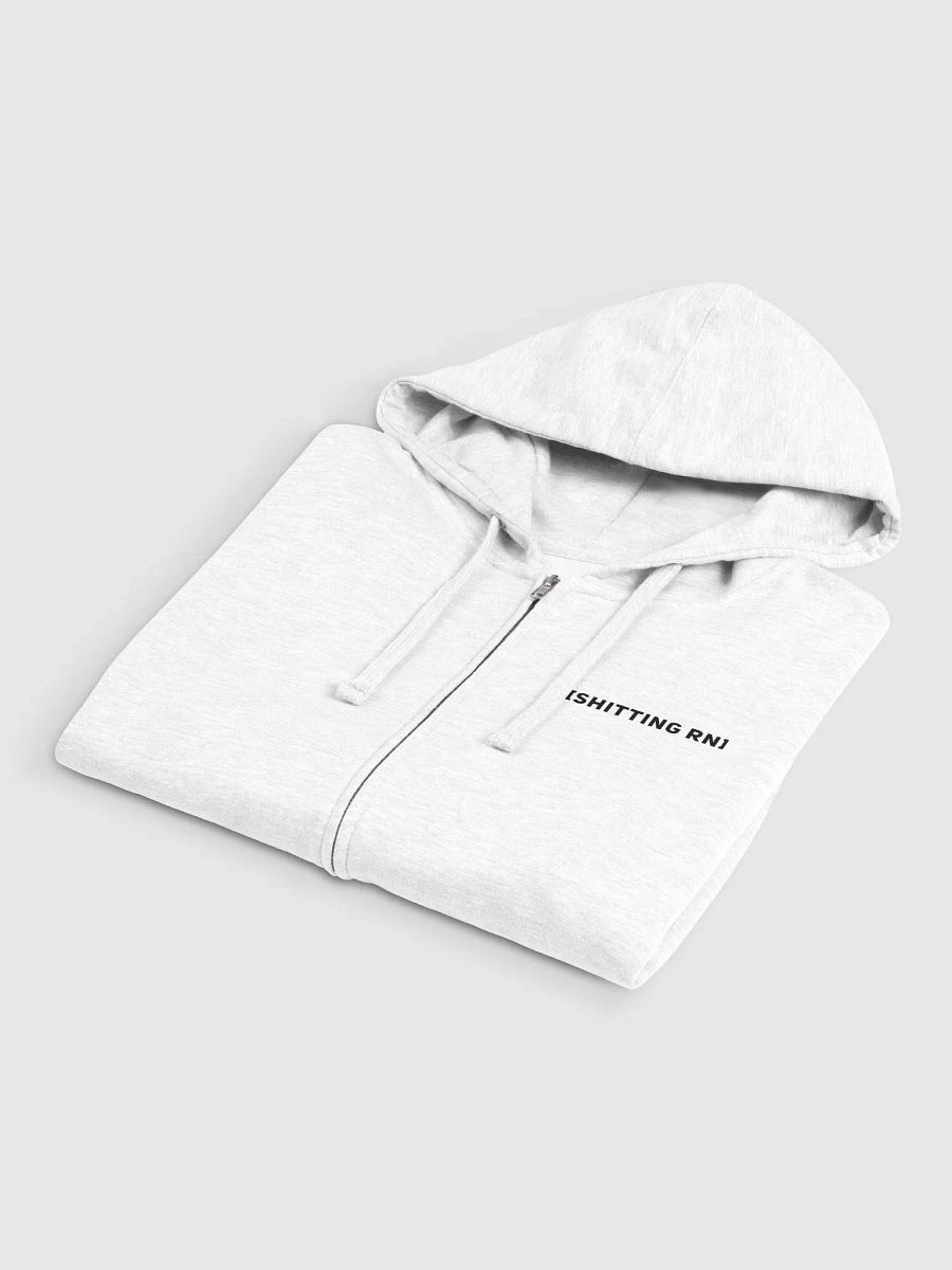 SHITTING RN ZIP-UP HOODIE [WHITE] product image (3)