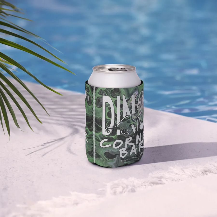 Dinos' Corner Bar Metallic Green Fluid Acrylic Coozie product image (7)
