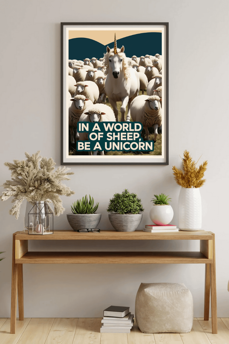 'In A World Of Sheep, Be A Unicorn' Art Print product image (45)