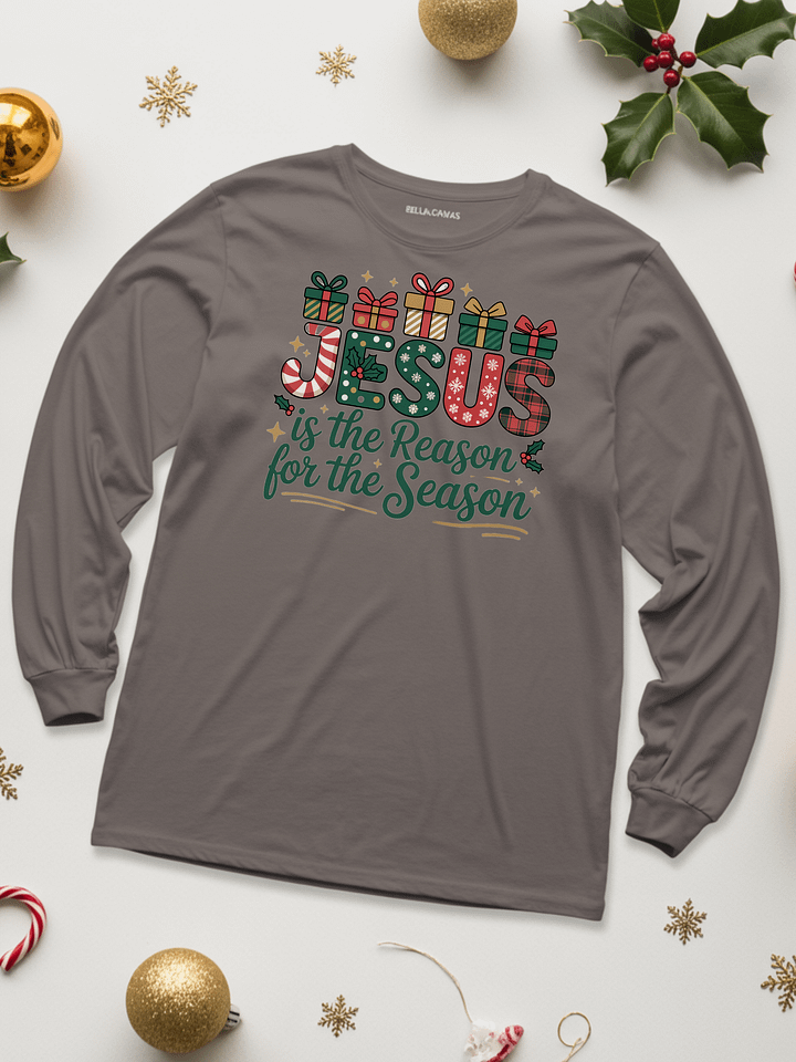 Christian Christmas Long Sleeve Shirt Jesus is The Reason For The Season product image (1)