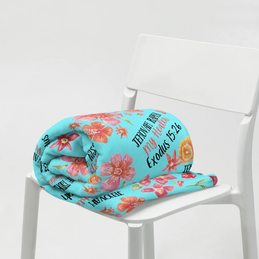 Teal Floral Names Of God Blanket product image (7)