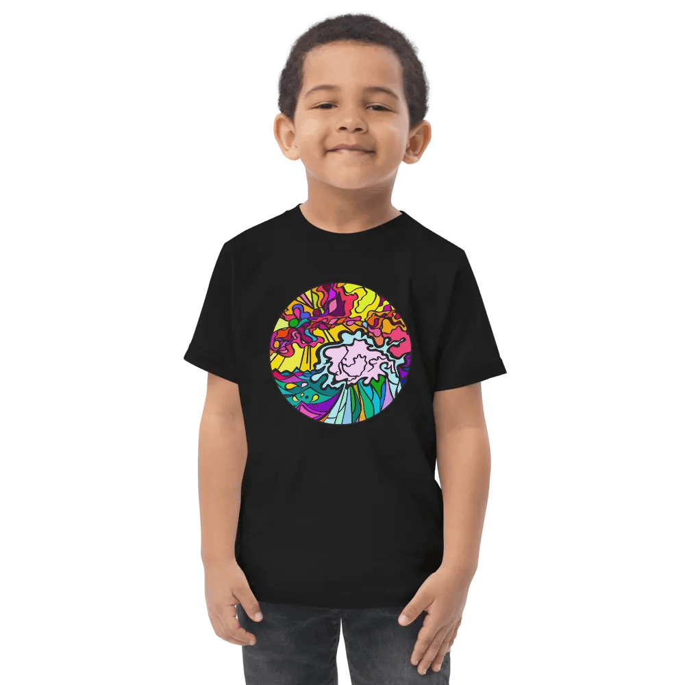 Kaleidoscopic Dreams Toddler T-Shirt - Wave at Sunset product image (1)