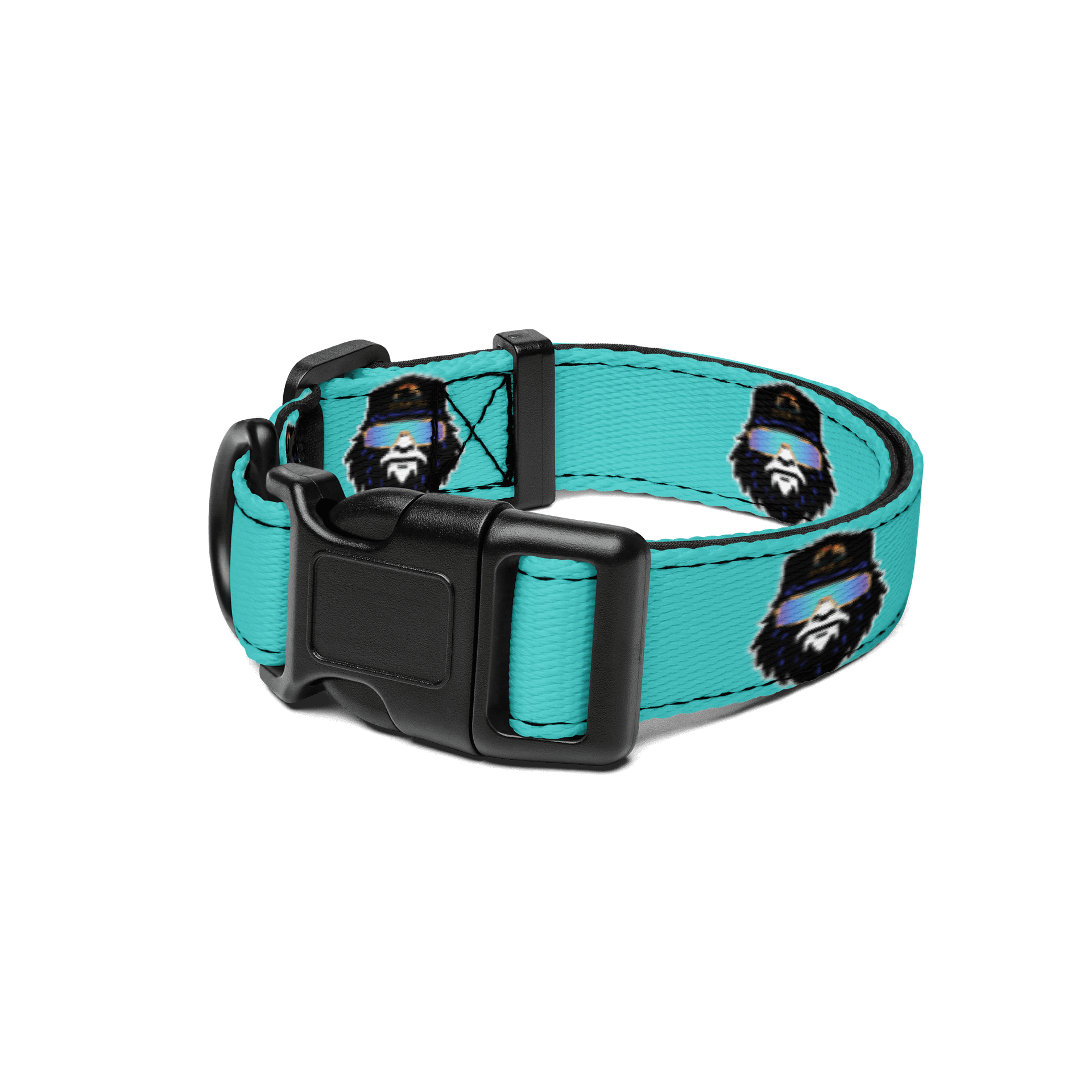 Destination Bigfoot Bronco Monogram Bigfoot Logo Dog Collar (Dark Turquoise) product image (1)