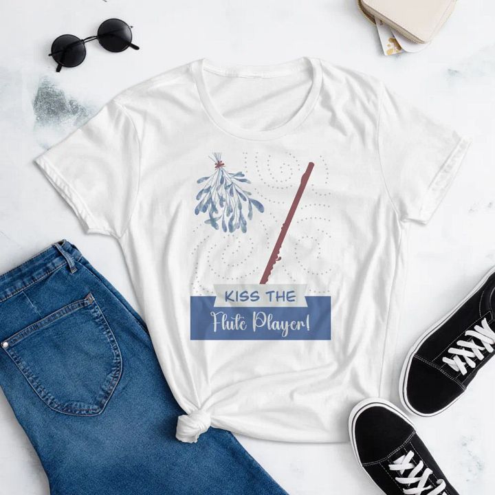 Kiss The Flute Player - Women's Fit Short Sleeve product image (1)