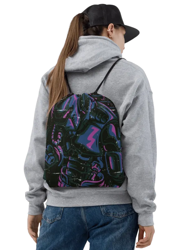 Futuristic Armor All-Over Drawstring Bag product image (2)