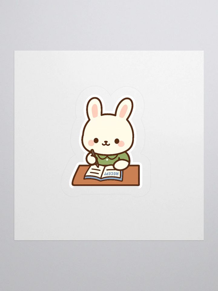 Bunny Recipe book Sticker product image (2)