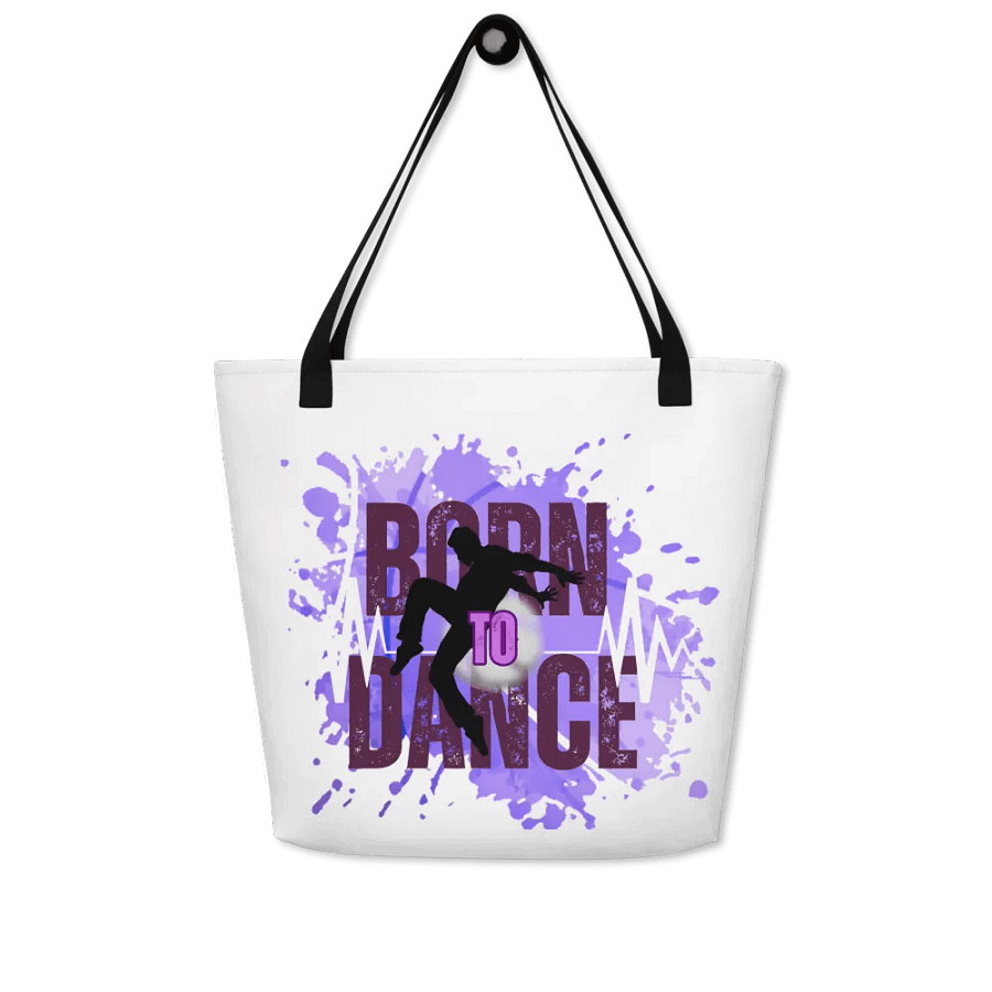 Expressive Born to Dance His Silhouette All-Over Tote Bag product image (8)