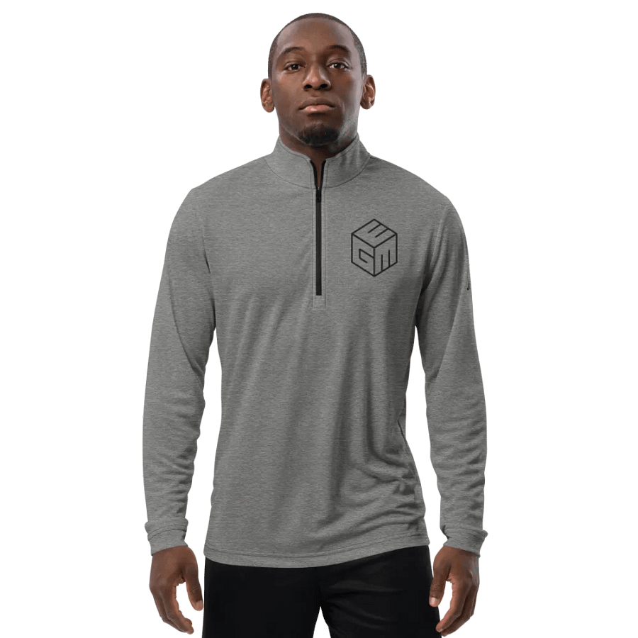 GEM Black Logo Embroidered Quarter-Zip by adidas product image (2)