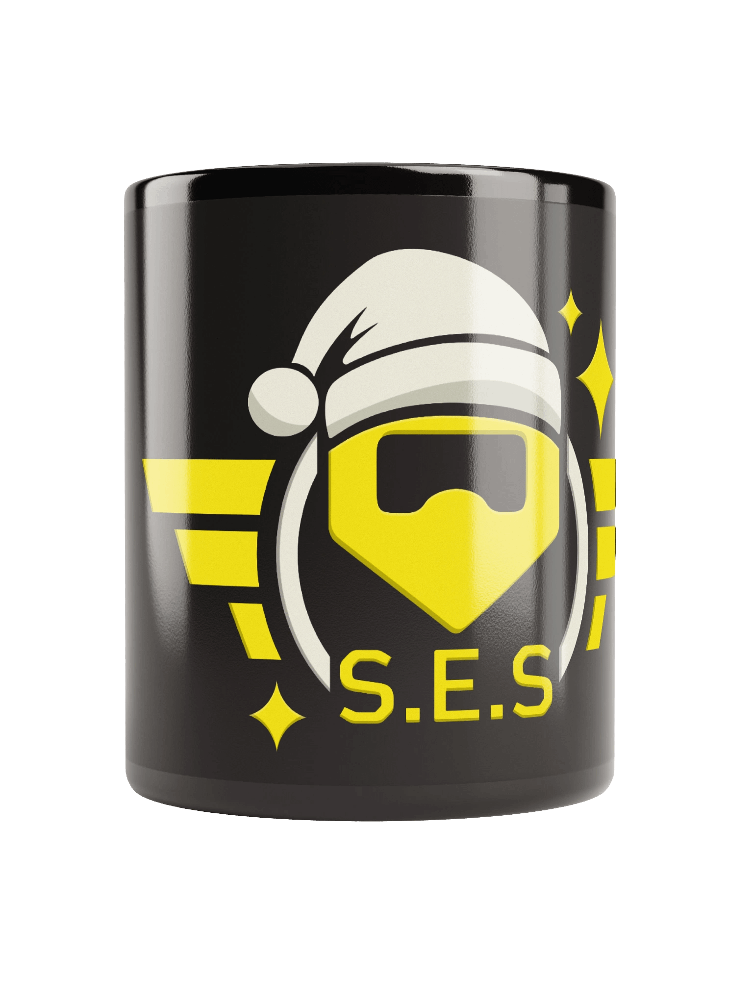 S.E.S Christmas 2025 - Black Mug Yellow product image (1)