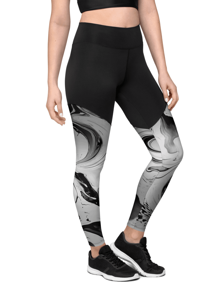 Black Marble-Sports Leggings product image (4)