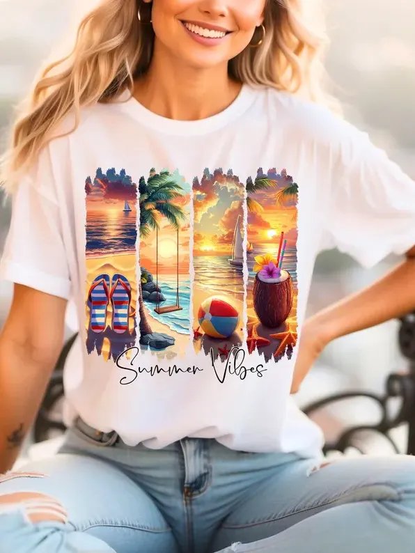 Women's Supersoft Relaxed-fit T-Shirt Summer Vibes product image (2)