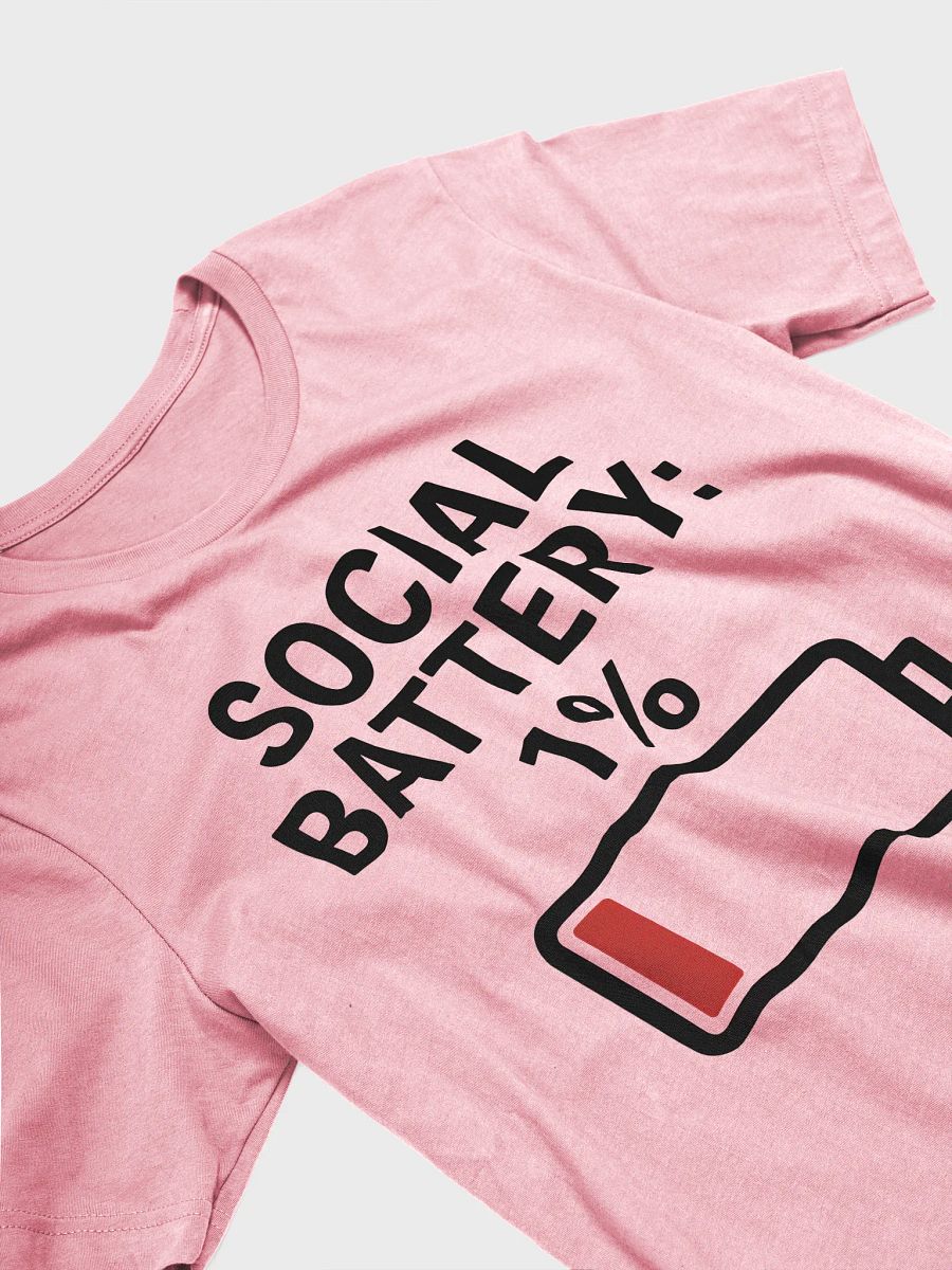 Social Battery: 1% T-Shirt – Funny Minimalist Tee for Introverts, Overthinkers & Anti-Social Vibes product image (3)