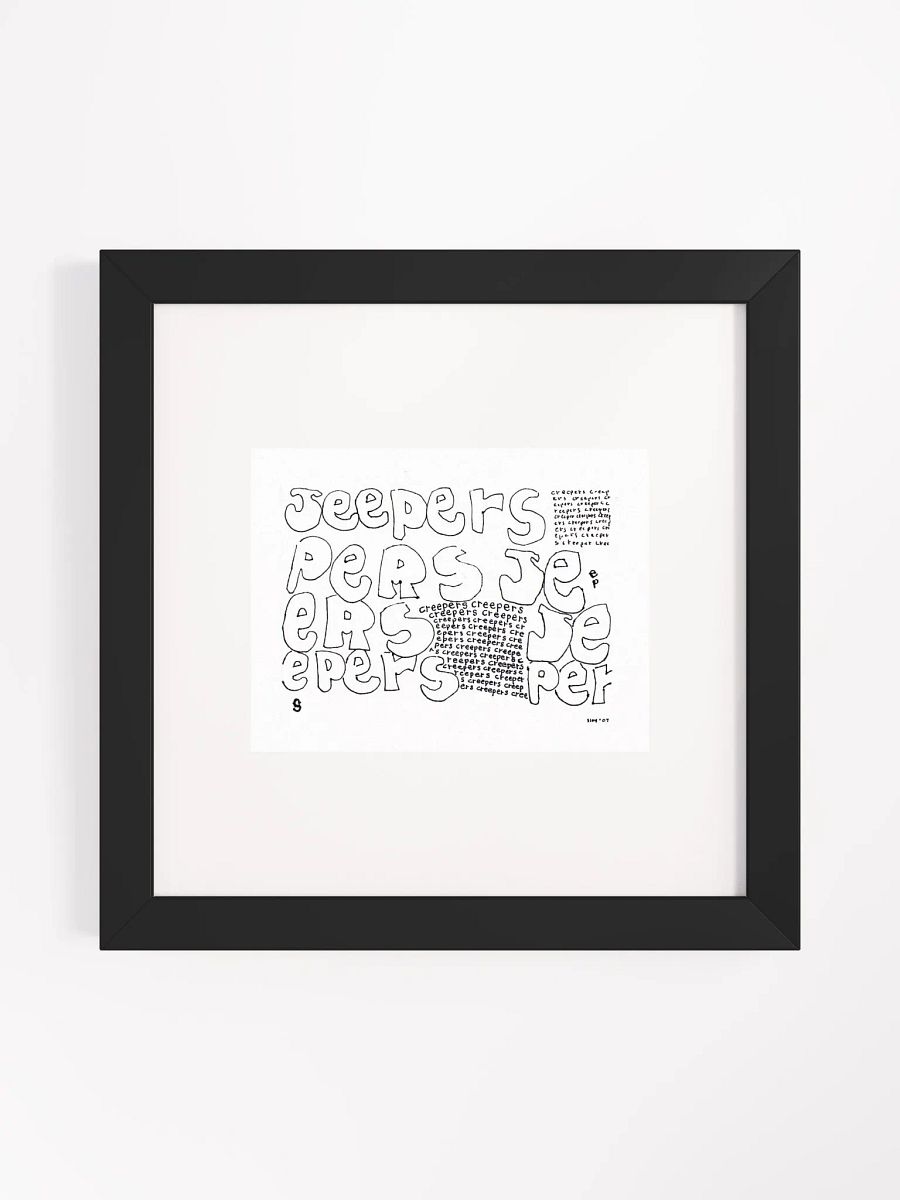 jeepers creepers Panel Card Print Framed product image (4)