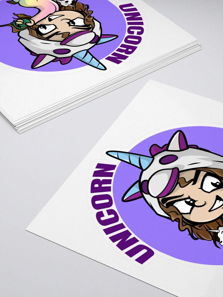 Unicorn Kid Kiss-Cut Sticker Purple product image (10)