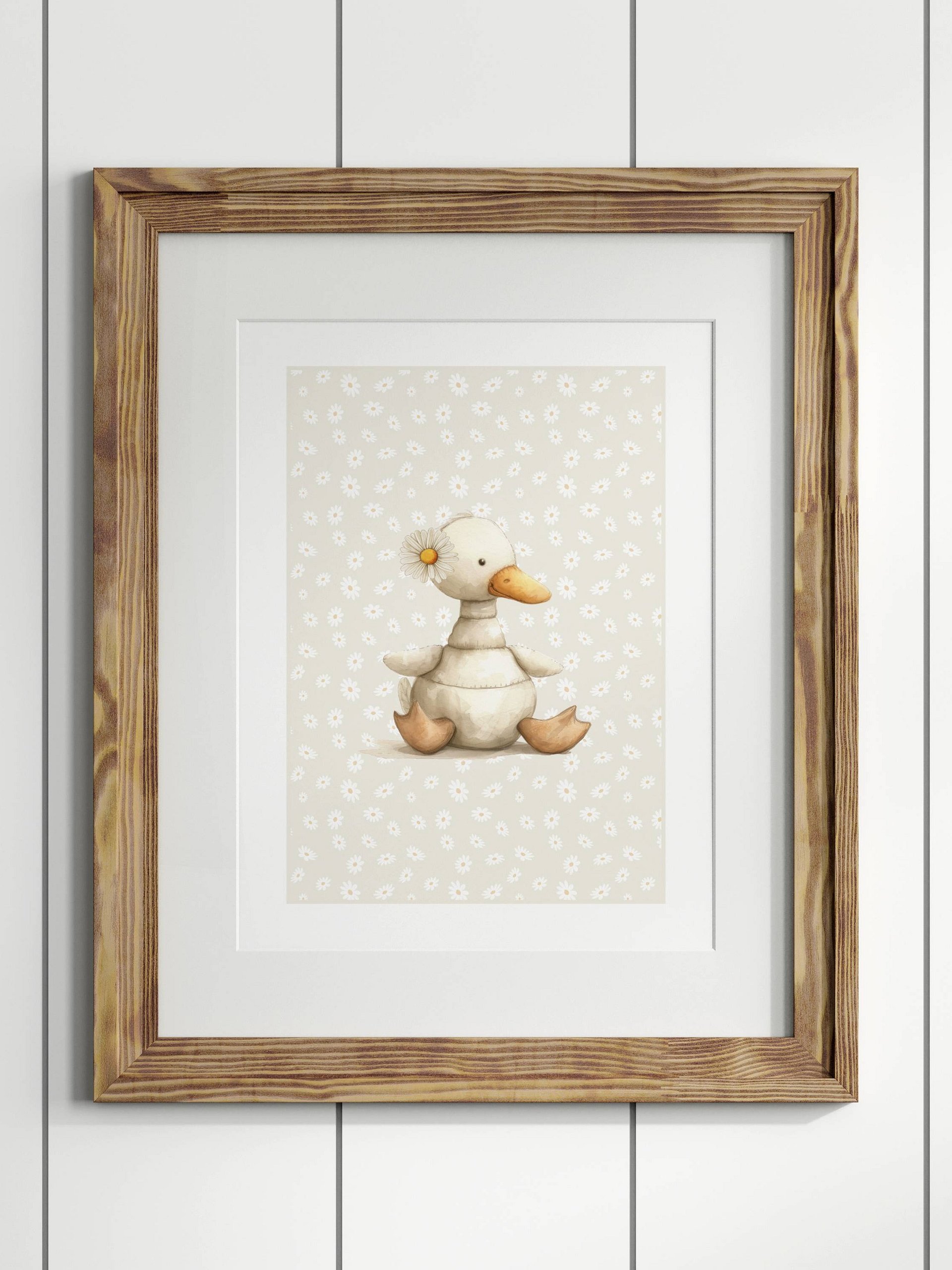 Boho Daisy and Goose Nursery Print product image (1)