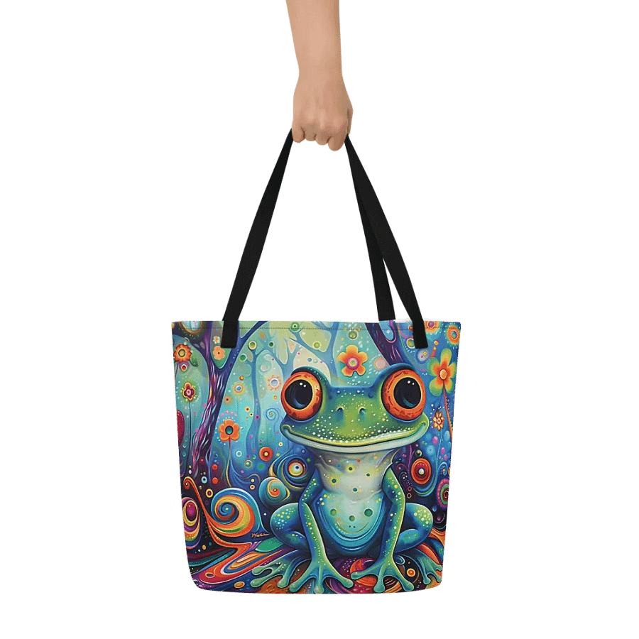 Psychedelic Frog Tote Bag product image (6)