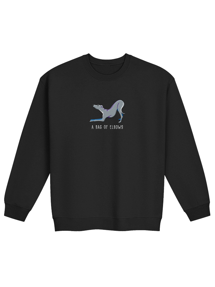 A Bag of Elbows Sweatshirt (Embroidered) of an Italian Greyhound(Blue) product image (4)