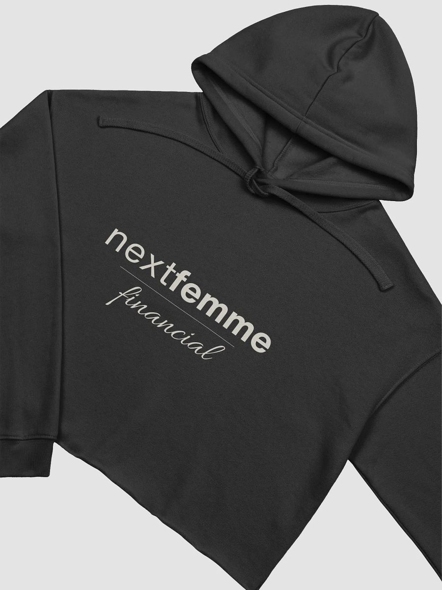 Cozy Crop Hoodie with Light Beige Logotype product image (2)