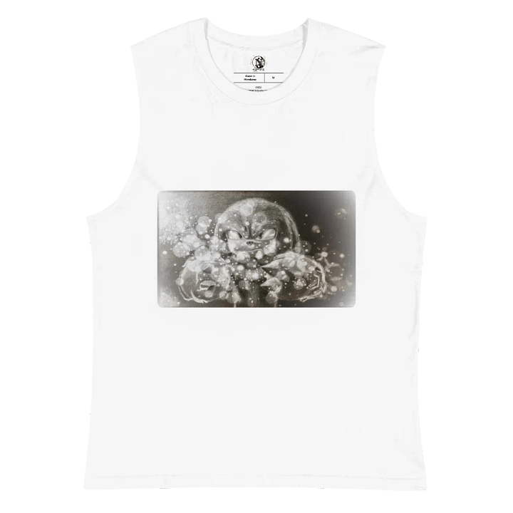 Nashīnasu - Knuckles The Echidna White Muscle Tank product image (2)