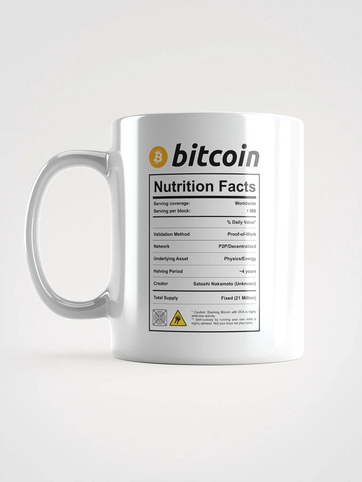 Bitcoin Nutrition Facts Mug product image (2)