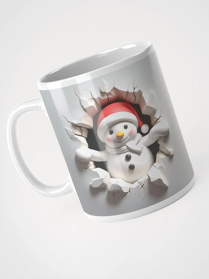 Snowman Breaking Through a Wall 11 oz Mug product image (1)