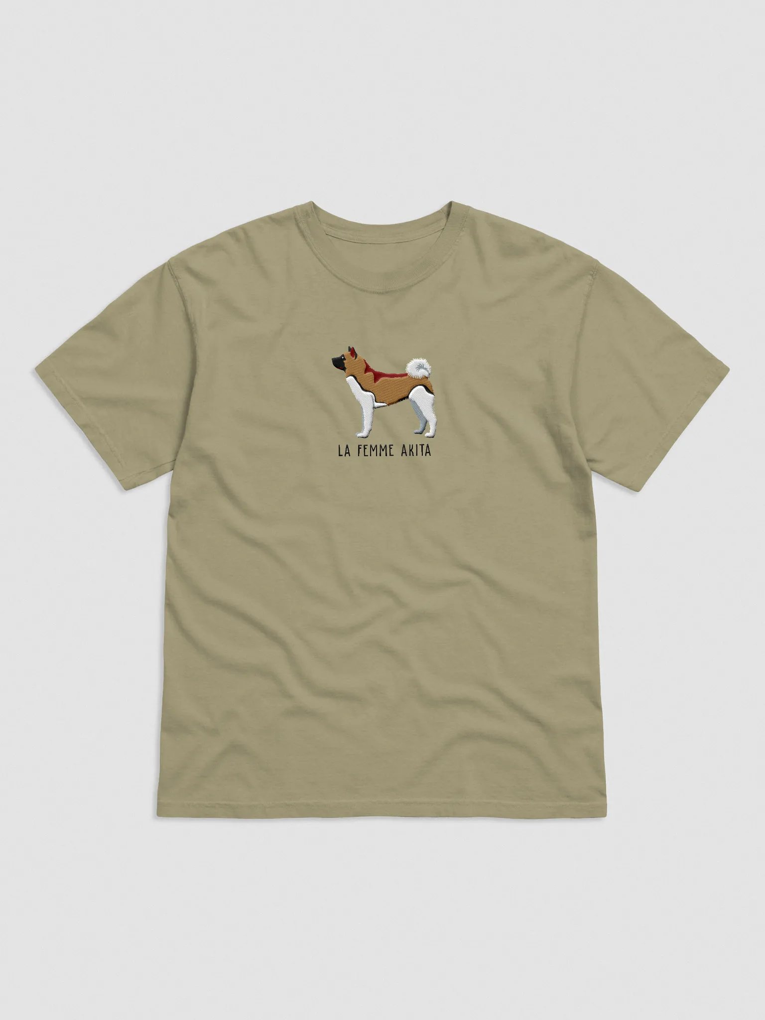 La Femme Akita T-Shirt(Embroidered) of an American Akita product image (4)