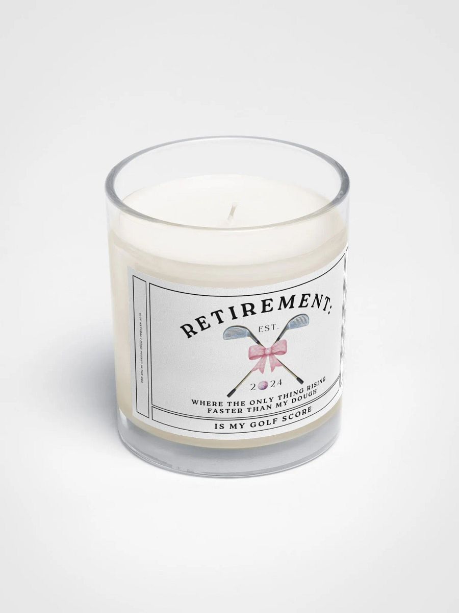 Personalized retirement coquette gift for a golfer - Soy wax vegan candle product image (3)