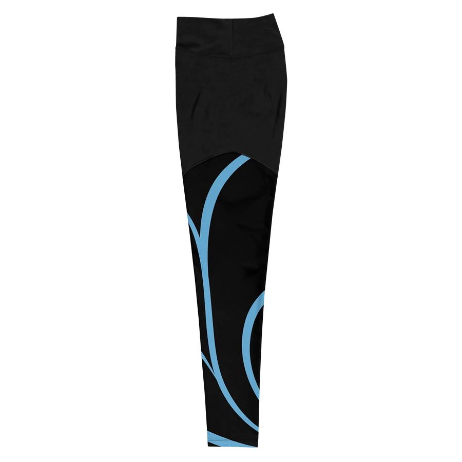 Flowing Blue Flourish All-Over Print Sports Leggings product image (5)