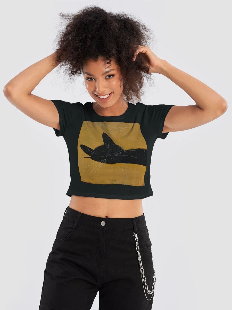 Bella+Canvas Women's Crop Tee-Sublicolor-Sweet Sleeping Black Cat product image (9)