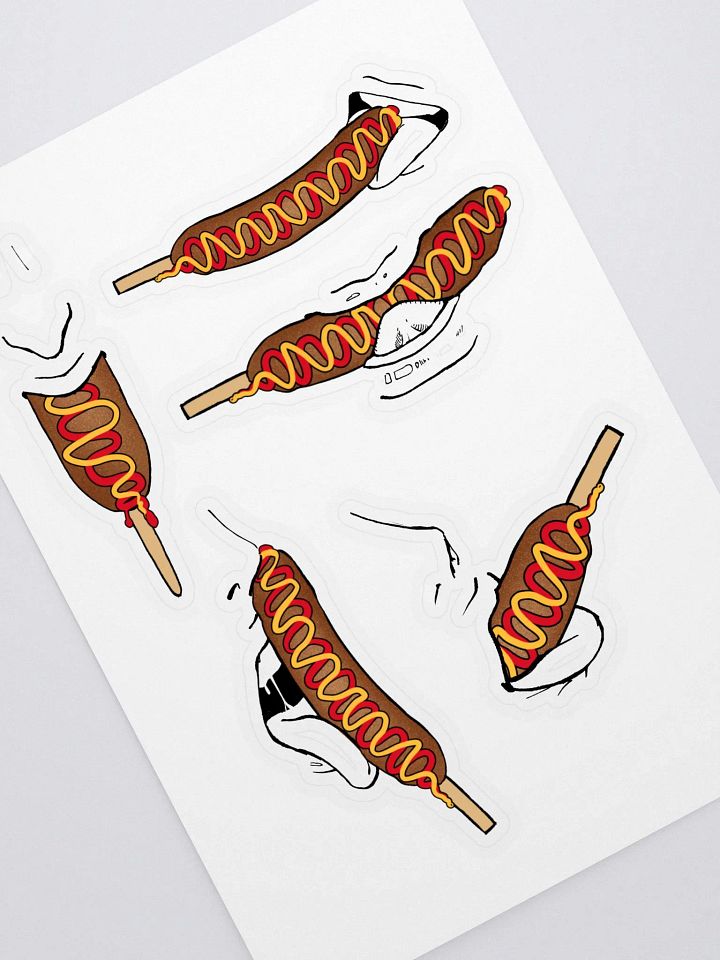 Eating Corn Dog Stickers product image (1)