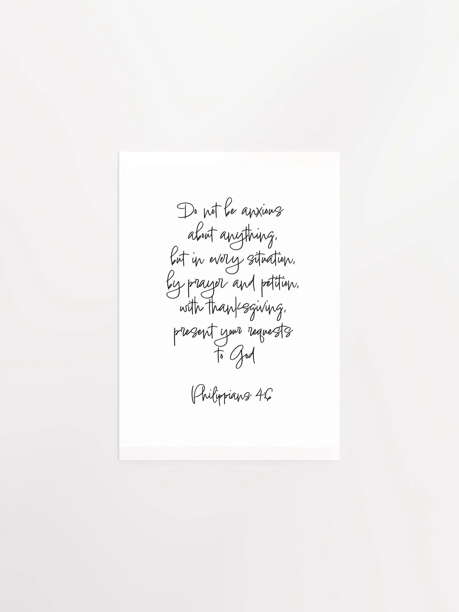 Do Not Be Anxious About Anything - Print product image (1)