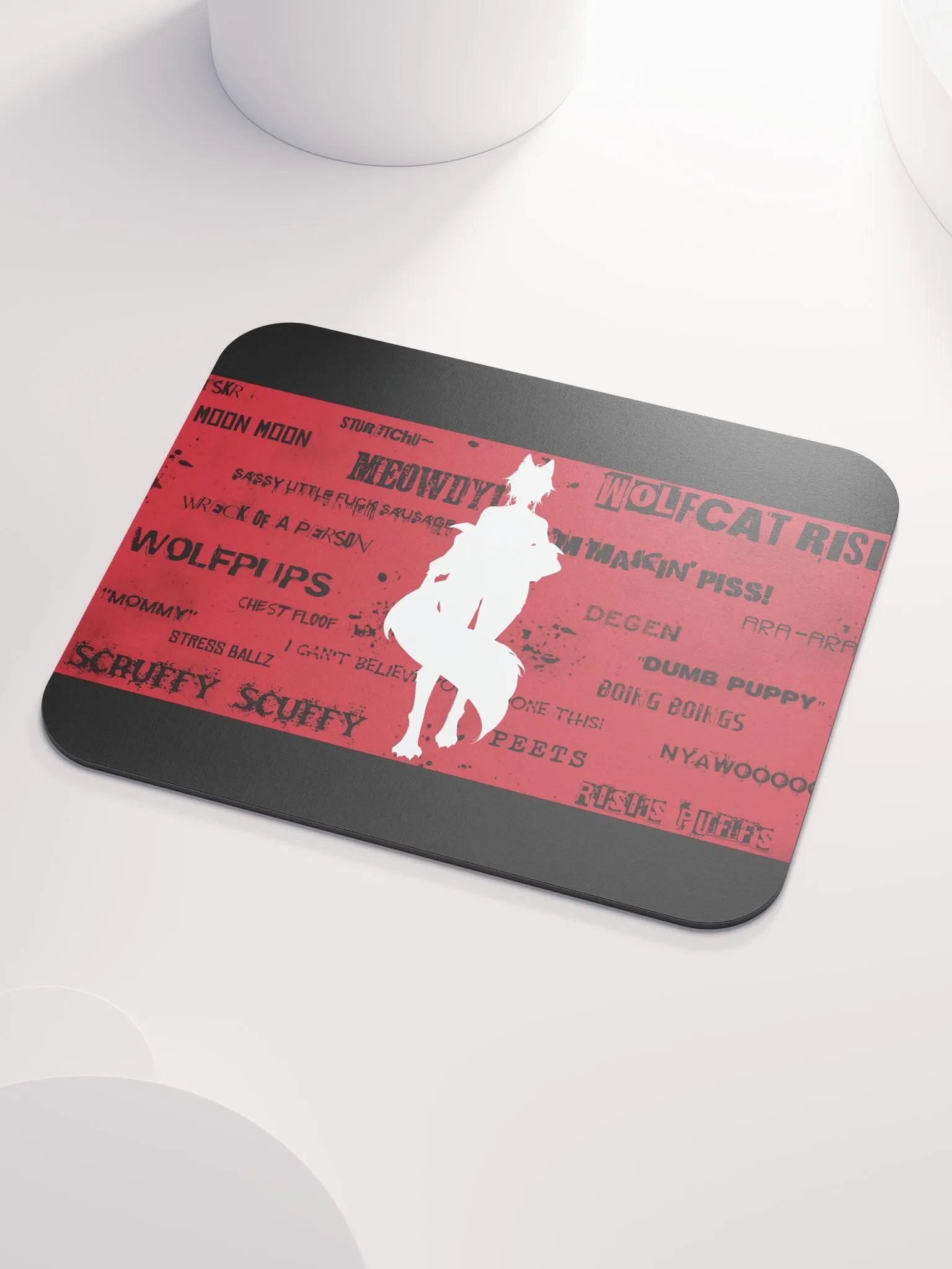 WolfcatRisi Word Wall Mousepad product image (3)