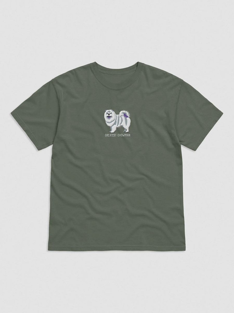 Greatest Chowman T-Shirt(Embroidered) of a Chow Chow(White) product image (4)