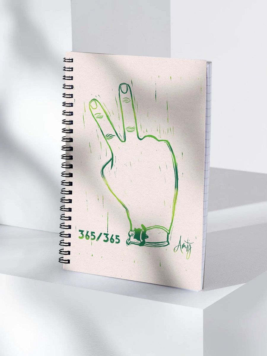 Linocut Peace Notebook product image (4)