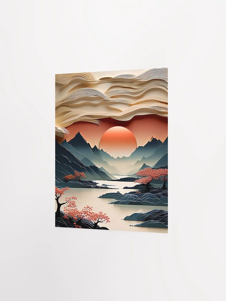 Japandi Art Sunset - Poster - Small and Standard Sizes - 8x10-11x14-12x16-16x20 Inches product image (8)
