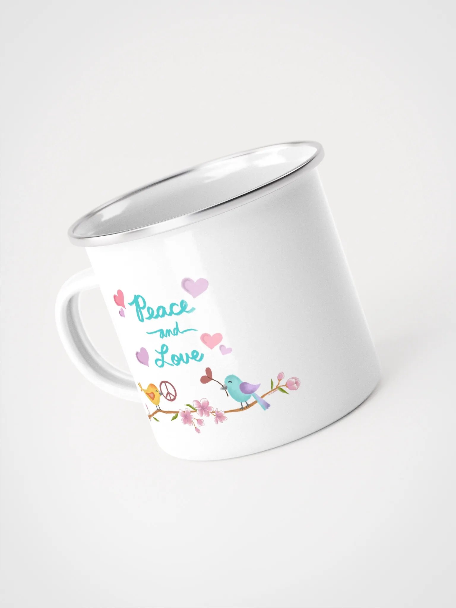 Peace and Love Enamel Mug product image (4)