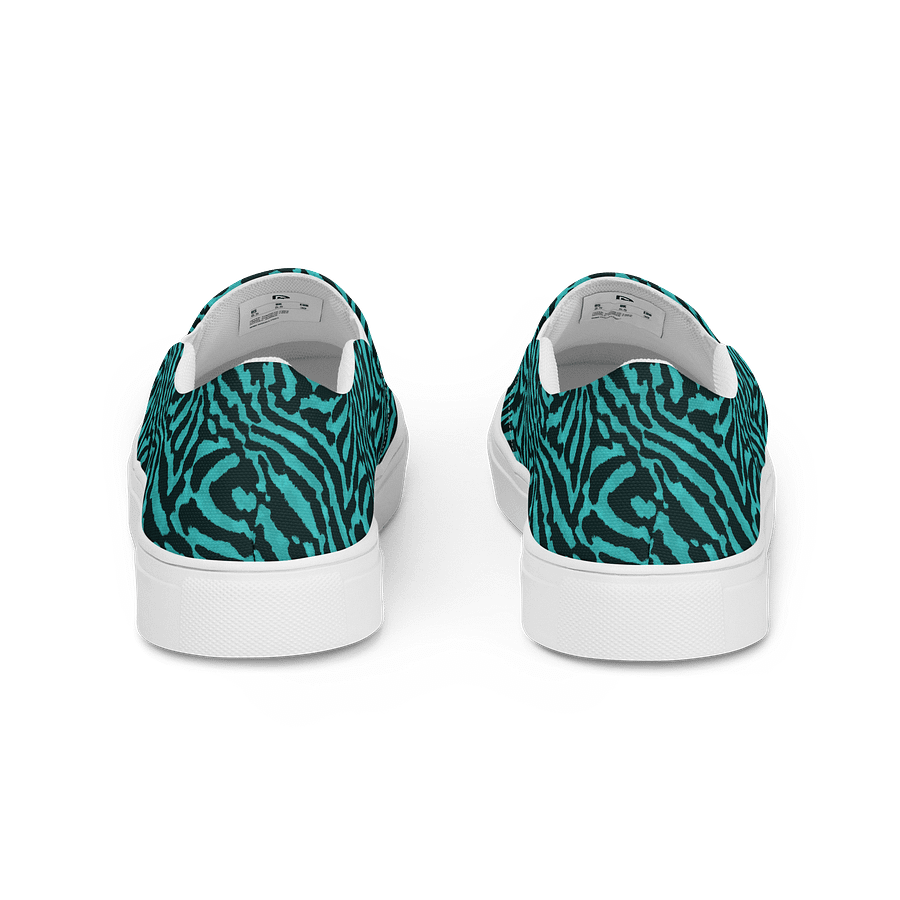 Teal Zebra Canvas Shoes product image (4)