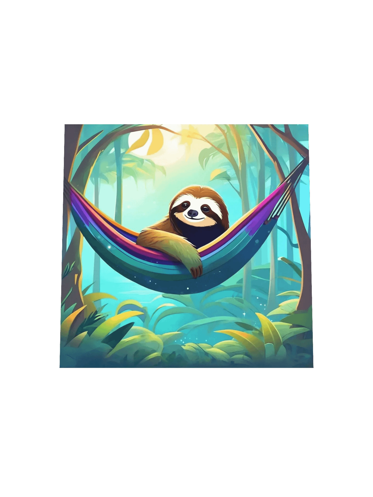 Moonlit Sloth Hammock Poster product image (17)