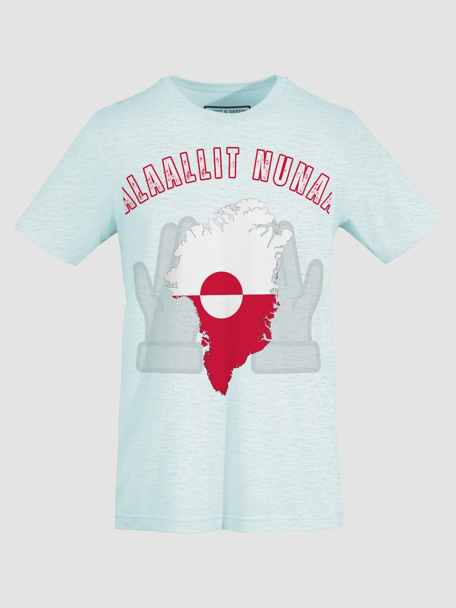 Kalaallit Nunaat Flag Hands T-Shirt product image (7)