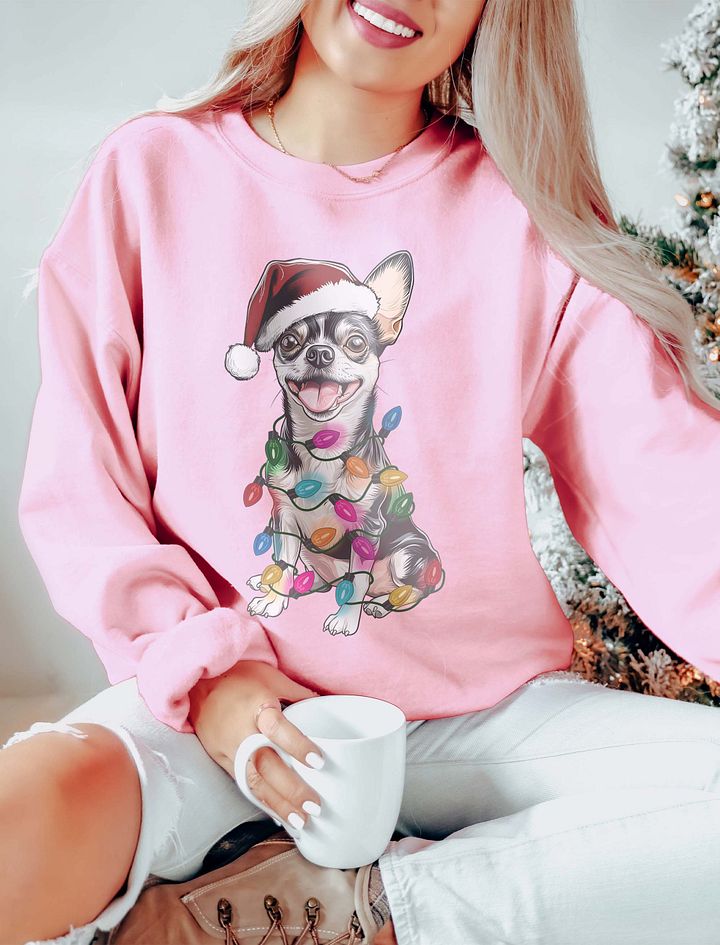 Funny Chihuahua(Tricolor) Christmas Sweatshirt product image (15)