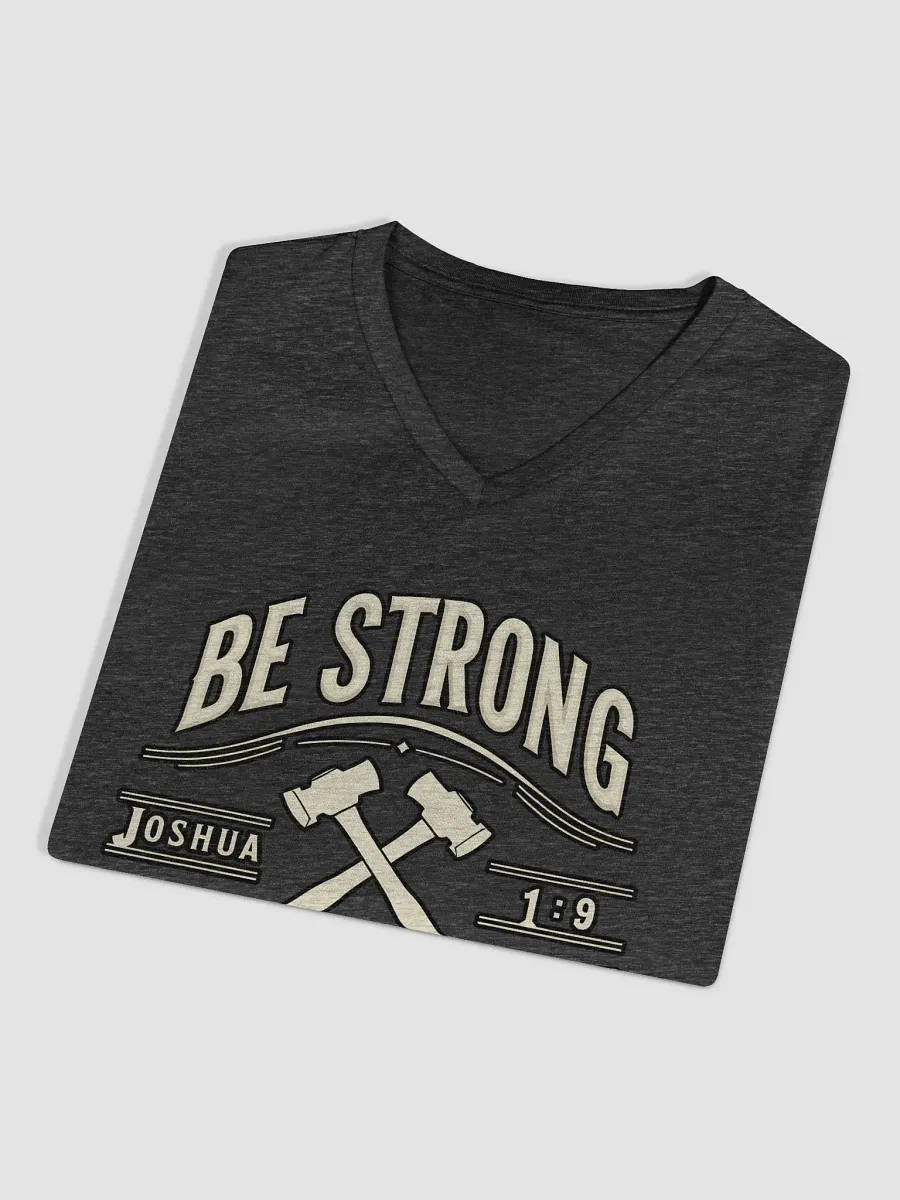 Be Strong and Courageous V-Neck T-Shirt product image (3)