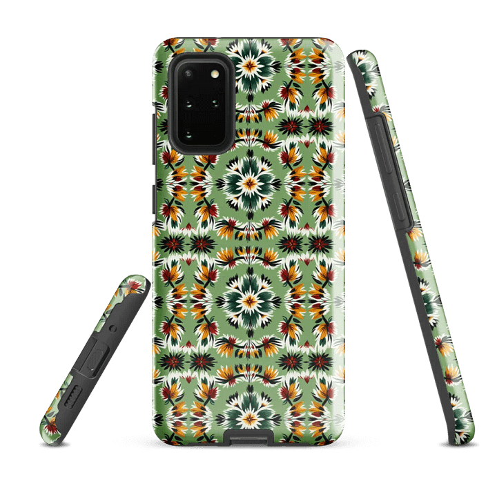 Tough Phone Case for Samsung® - Southwestern Abstract Feathers and Flowers Geometric Pattern product image (2)