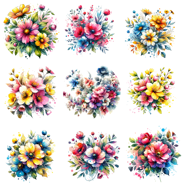 Watercolor Flowers Bundle product image (2)