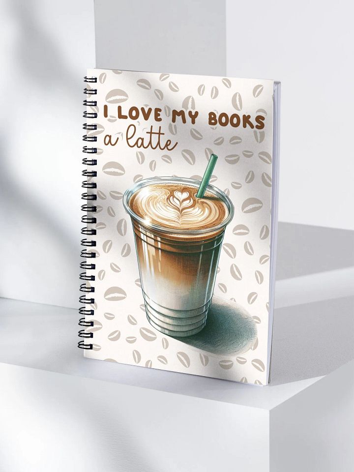 Funny reading journal for books and coffee lovers with a refreshing iced latte product image (1)