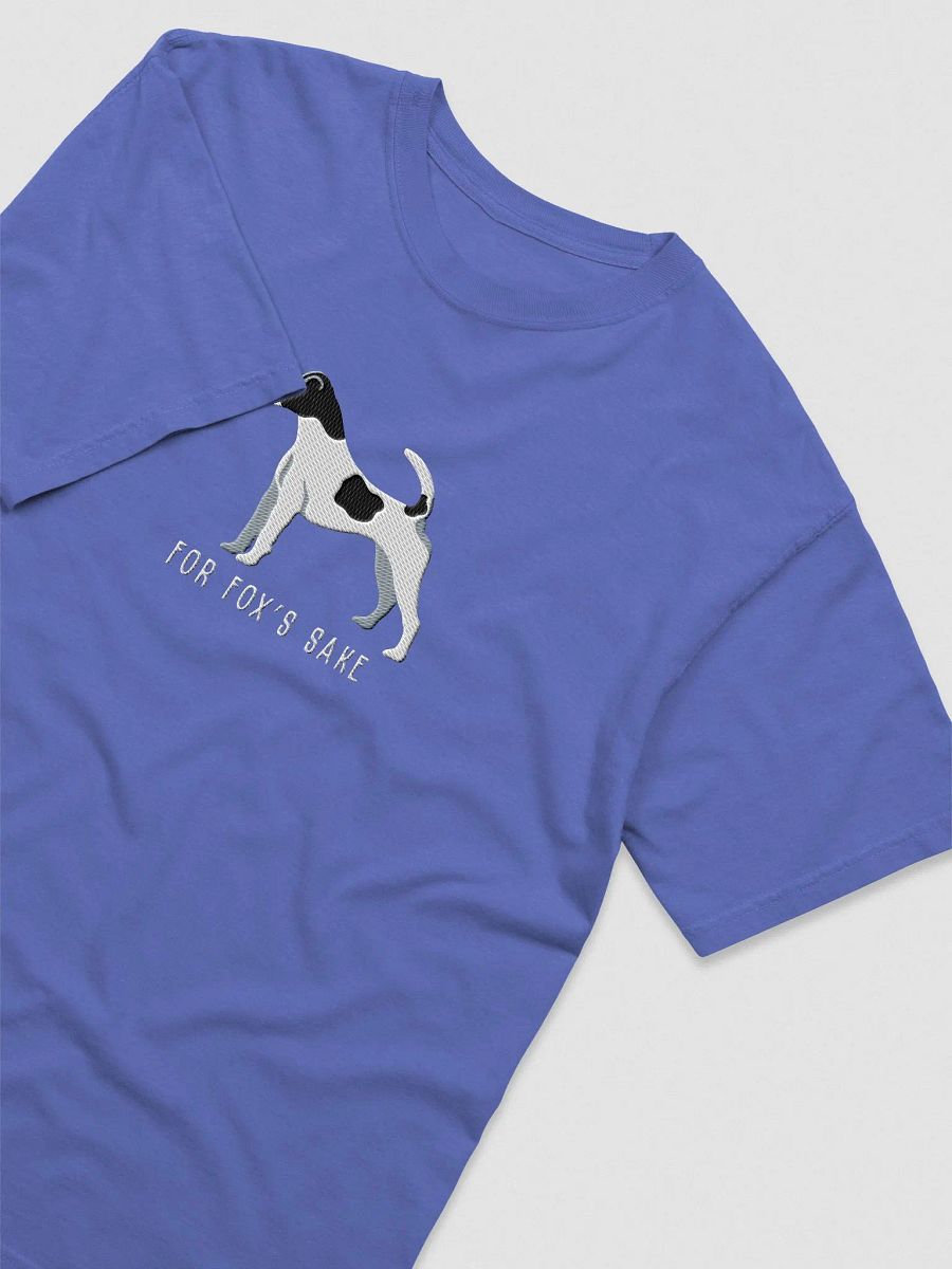 For Fox's Sake T-Shirt(Embroidered) of a Smooth Fox Terrier(Black & White 2) product image (6)