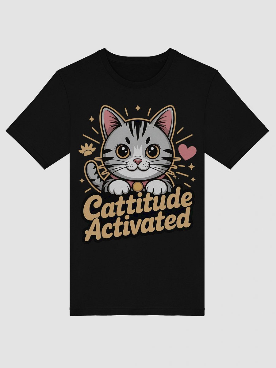 Cattitude Activated Cartoon Cat T-Shirt product image (46)
